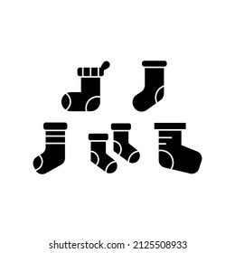 Socks set icon isolated on white background