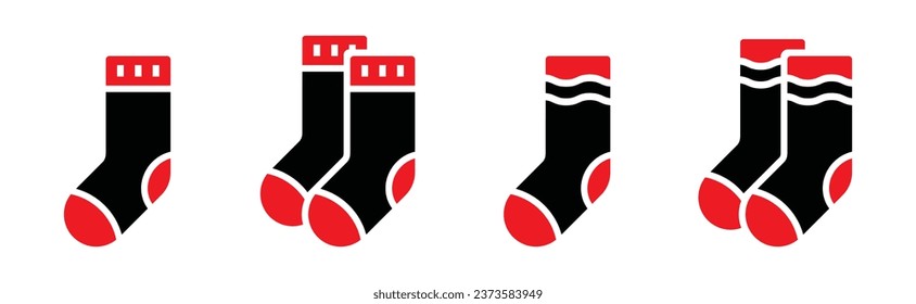 Socks set icon, vector illustration