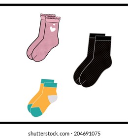 Socks set for women,men and kids.