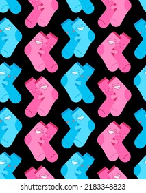 Socks sex pattern seamless. Sock intercourse background. Socks reproduction texture. vector ornament