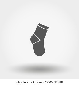 Socks. Silhouette. Icon for web and mobile application. Vector illustration on a white background. Flat design style