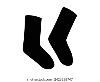 Socks silhouette vector art white background