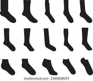 Socks Silhouette Vector Graphic Pack