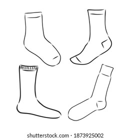 Socks sketch icon for web, mobile and infographics. Hand drawn Socks icon. Socks vector icon. Socks icon isolated