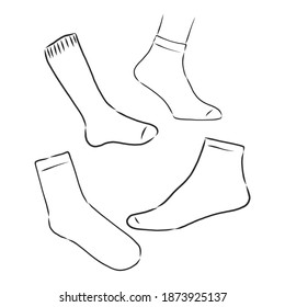 Socks sketch icon for web, mobile and infographics. Hand drawn Socks icon. Socks vector icon. Socks icon isolated