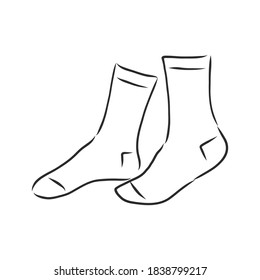socks. Sketch style. Editable Vector Illustration isolated on white background. socks, vector sketch illustration
