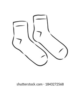 socks. Sketch style. Editable Vector Illustration isolated on white background. socks, vector sketch illustration