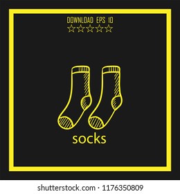 socks  sketch vector icon