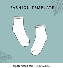 socks sketches. fashion accesories template