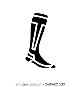 socks snowboard glyph icon vector. socks snowboard sign. isolated symbol illustration