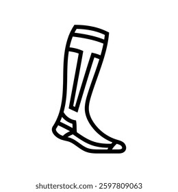 socks snowboard line icon vector. socks snowboard sign. isolated contour symbol black illustration