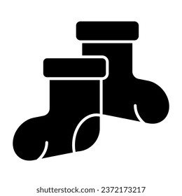 Socks solid icon. Foot clothing vector illustration isolated on white. Hosiery glyph style design, designed for web and app. Eps 10