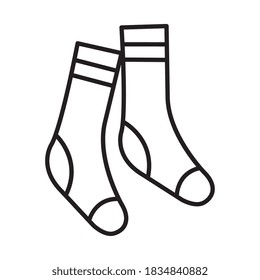 socks sticker and line style icon design, Cloth fashion style wear and store theme Vector illustration