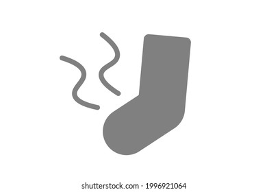 The socks are stinking. Vector illustration.