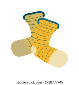 calcetines de ropa a rayas dibujos aislados