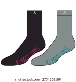 Socks technical drawing fashion