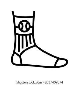 socks tennis player line icon vector. socks tennis player sign. isolated contour symbol black illustration