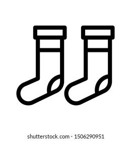 socks thin line vector icon