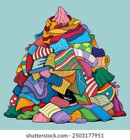 socks thrown in a pile
