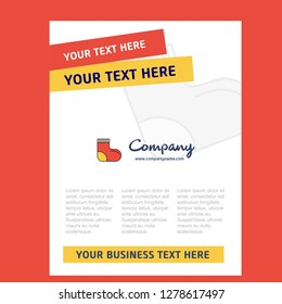 Socks Title Page Design for Company profile ,annual report, presentations, leaflet, Brochure Vector Background