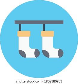 socks vector flat colour icon