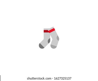 Socks vector flat icon. Isolated Christmas decoration, socks emoji illustration 