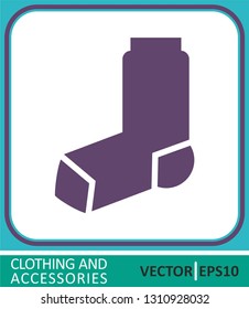 Socks. Vector Icon.