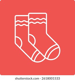 Icono de Vector de calcetines. Se puede utilizar para aplicaciones de impresión, móviles y de Web.