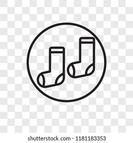 Socks vector icon isolated on transparent background, Socks logo concept