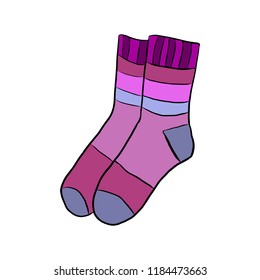 Socks vector icon isolated on transparent background, Socks logo concept hand drawn.