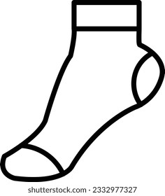 Socks Vector Icon Line Style