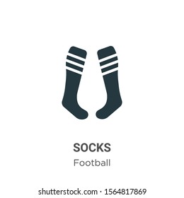 Socks vector icon on white background. Flat vector socks icon symbol sign from modern football collection for mobile concept and web apps design.