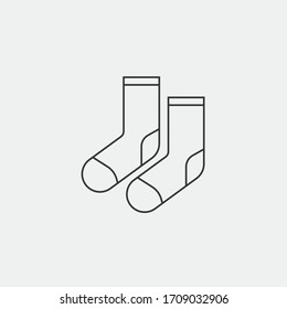 socks vector icon warm wear for winter and shoe wear