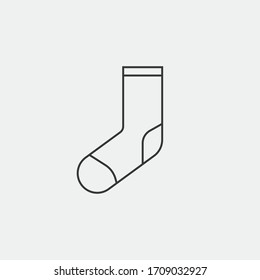 socks vector icon warm wear for winter and shoe wear