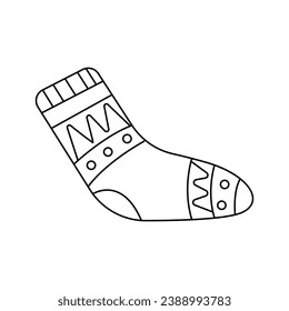 Socks. Vector illustration in doodle style. Isolated on white background.