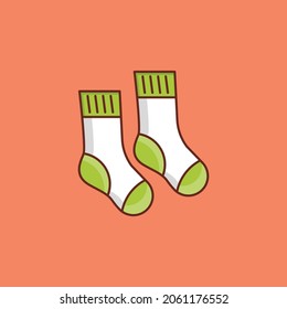 socks Vector illustration on a transparent background. Premium quality symbols.Vector line flat color icon for concept and graphic design.