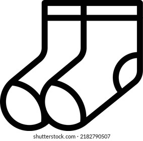 Socken, Vektorgrafik auf transparentem Hintergrund. Hochwertige Symbole. Dünne Vektorsymbole für Konzept und Grafikdesign. 
