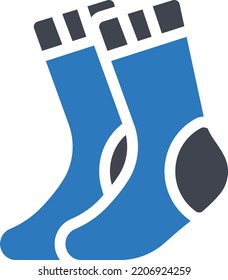 Socken, Vektorgrafik auf transparentem Hintergrund. Hochwertige Symbole. Glyphen Vektorsymbole für Konzept und Grafikdesign. 

