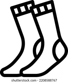 ilustración de socks Vector en un fondo transparente. Símbolos de calidad superior. Iconos vectoriales de línea delgada para el diseño de conceptos y gráficos. 
