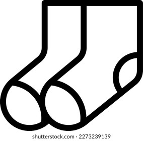 Socken, Vektorgrafik auf transparentem Hintergrund. Hochwertige Symbole. Dünne Vektorsymbole für Konzept und Grafikdesign.