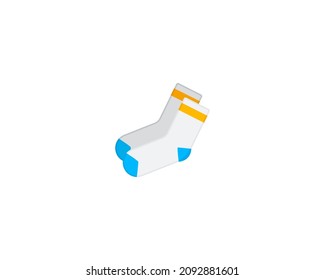 Icono aislado del vector Socks. Ilustración de Emoji. Emoticono vector Socks