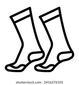 Socks Vector Line Icon Design