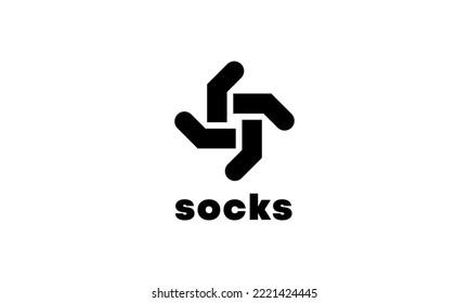 Socks vector logo. creative concept ideas for socks and letters S vector templates