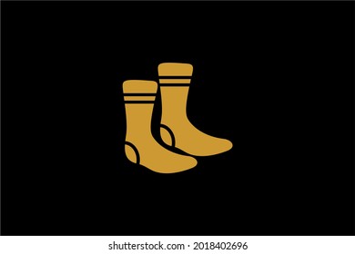 Socks vector logo design. Footwear logo symbol icon.