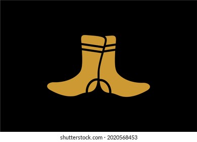 Socks vector logo design. Footwear logo symbol icon.