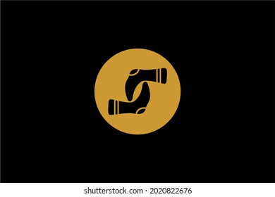 Socks vector logo design. Footwear logo symbol icon.