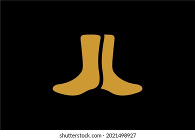 Socks el diseño del logotipo vectorial. Símbolo del logo del calzado.