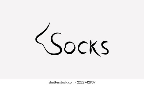 Socks vector logo. Socks lettering logotype