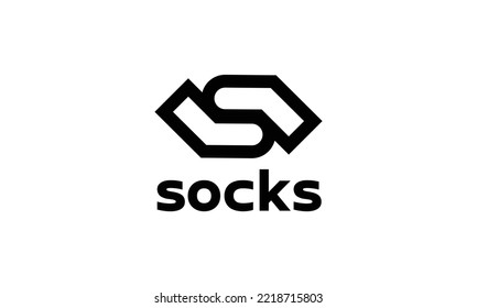 Socks vector logo. S lettering sock logo. Vector socks logotype