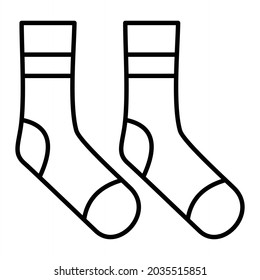 Socken-Vektorgrafik-Rahmensymbol einzeln auf weißem Hintergrund
